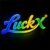 LuckX modern colorful gaming logo design